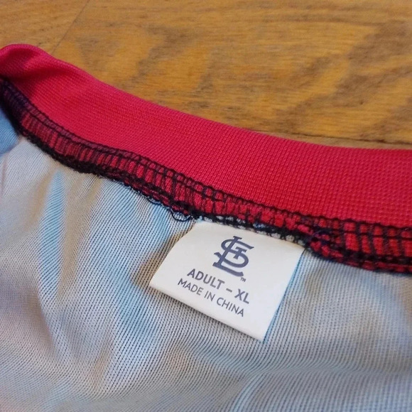 St Louis Cardinals Soccer Jersey Mens XL Blue Striped Short Sleeve MLB Baseball - Picture 4 of 5